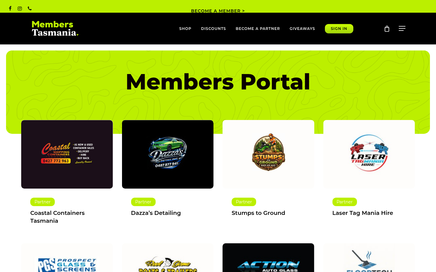 The member portal — offers from 70+ partners