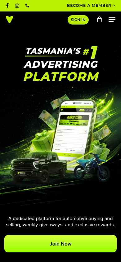 Members Tasmania on mobile