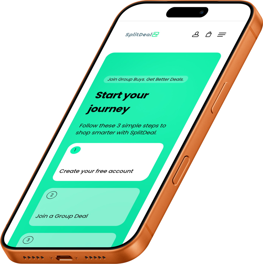SplitDeal vendor onboarding on mobile