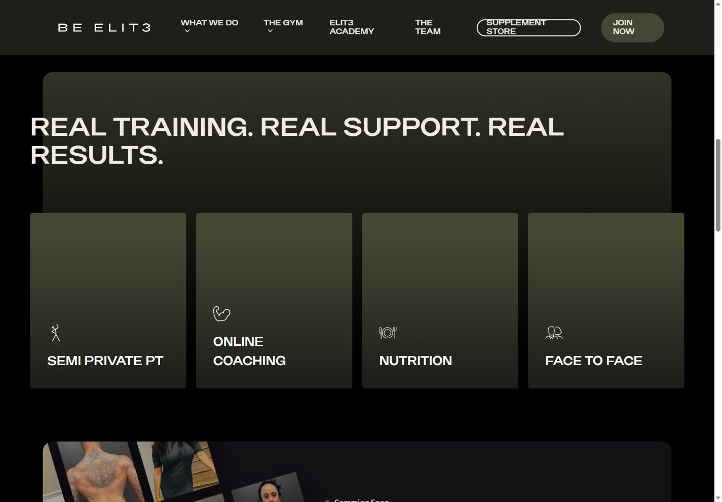 Be Elit3 services section