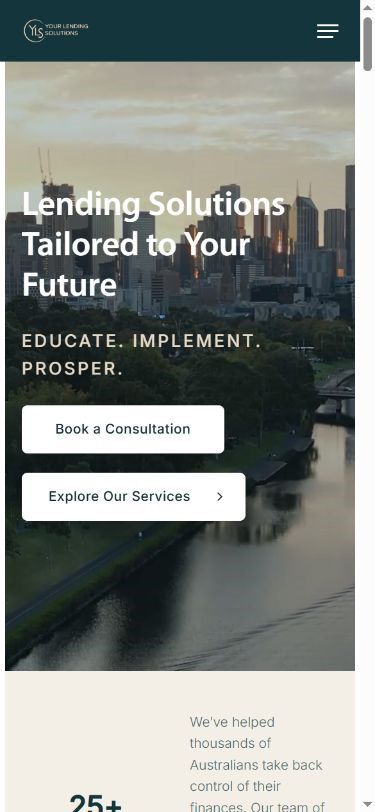 YLS mobile homepage