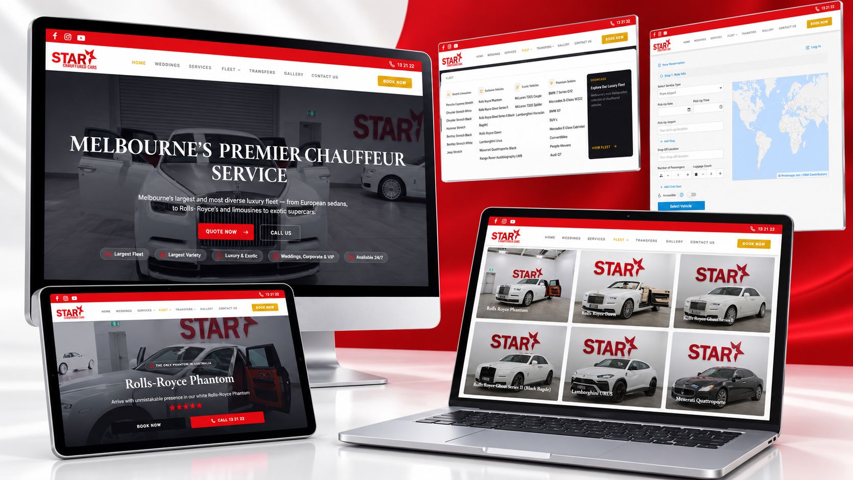Melbourne Star Chauffeured Cars website