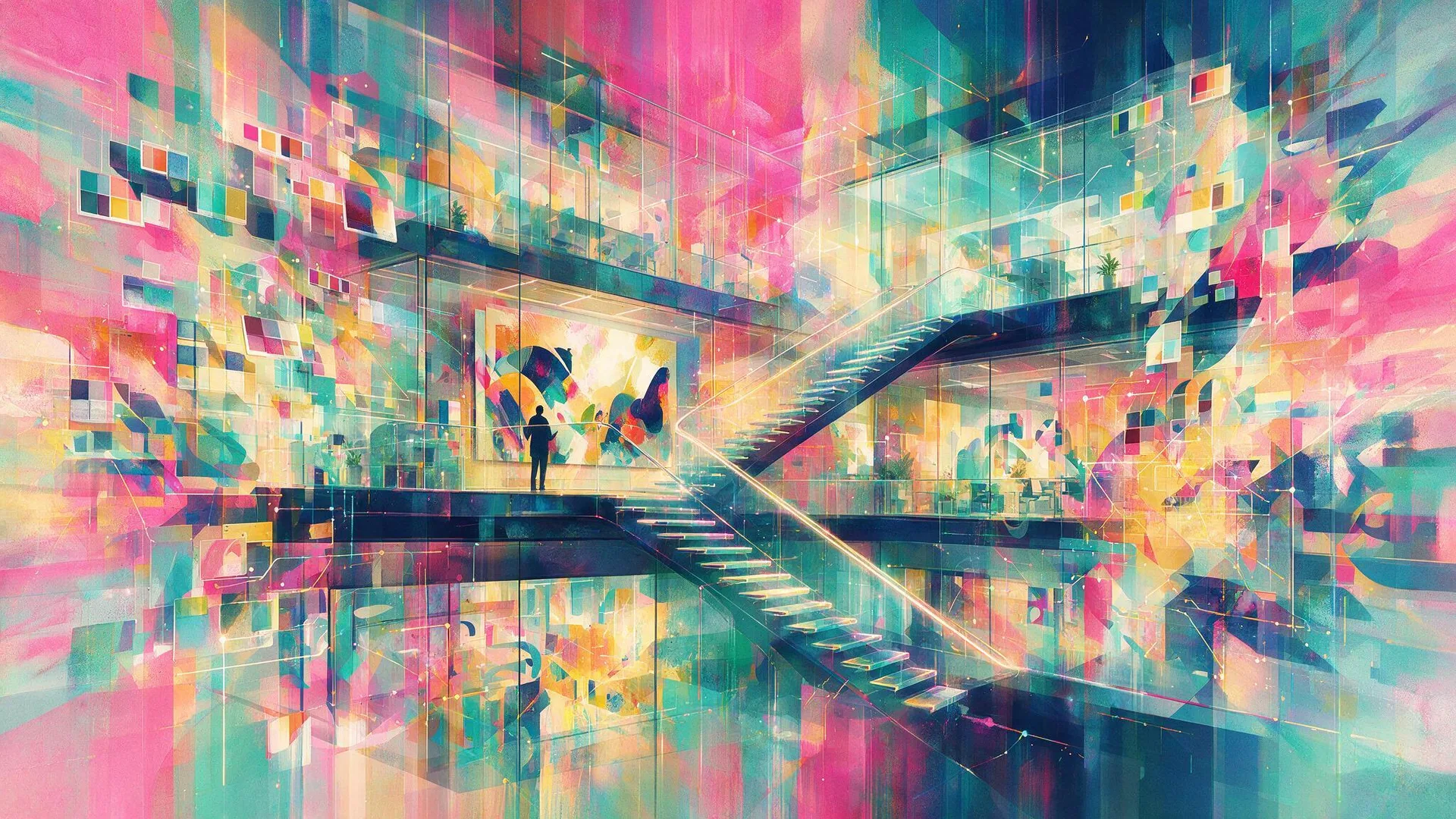 Abstract illustration representing brand identity design